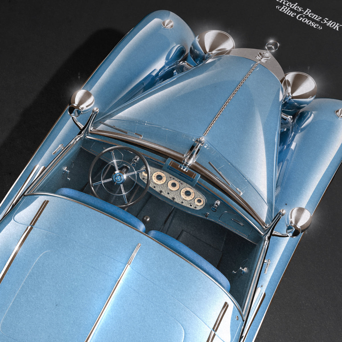 Mercedes-Benz 540K Special Roadster Blue Goose